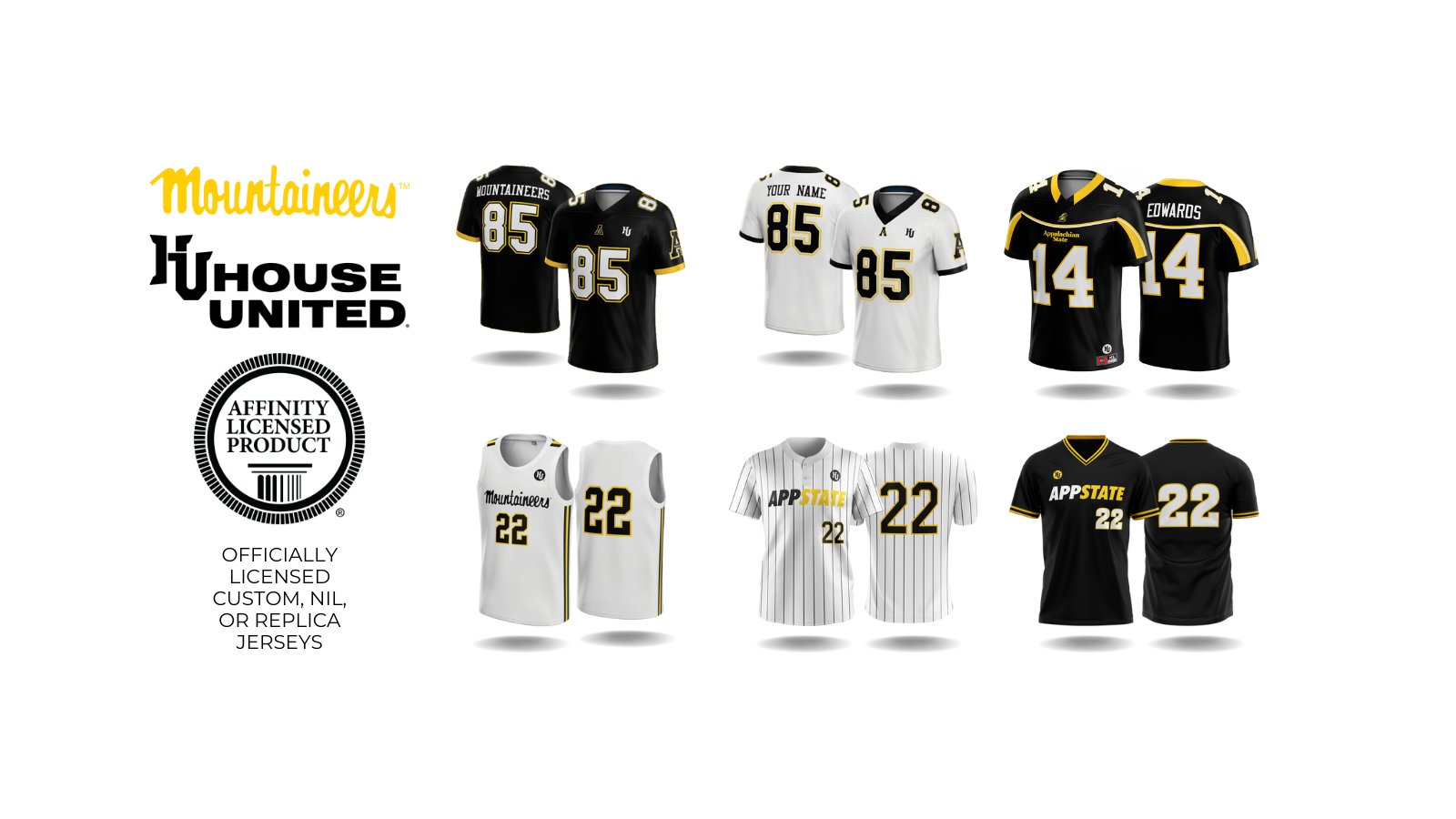 Adult Replica Appalachian State Football Jersey – House United Sports