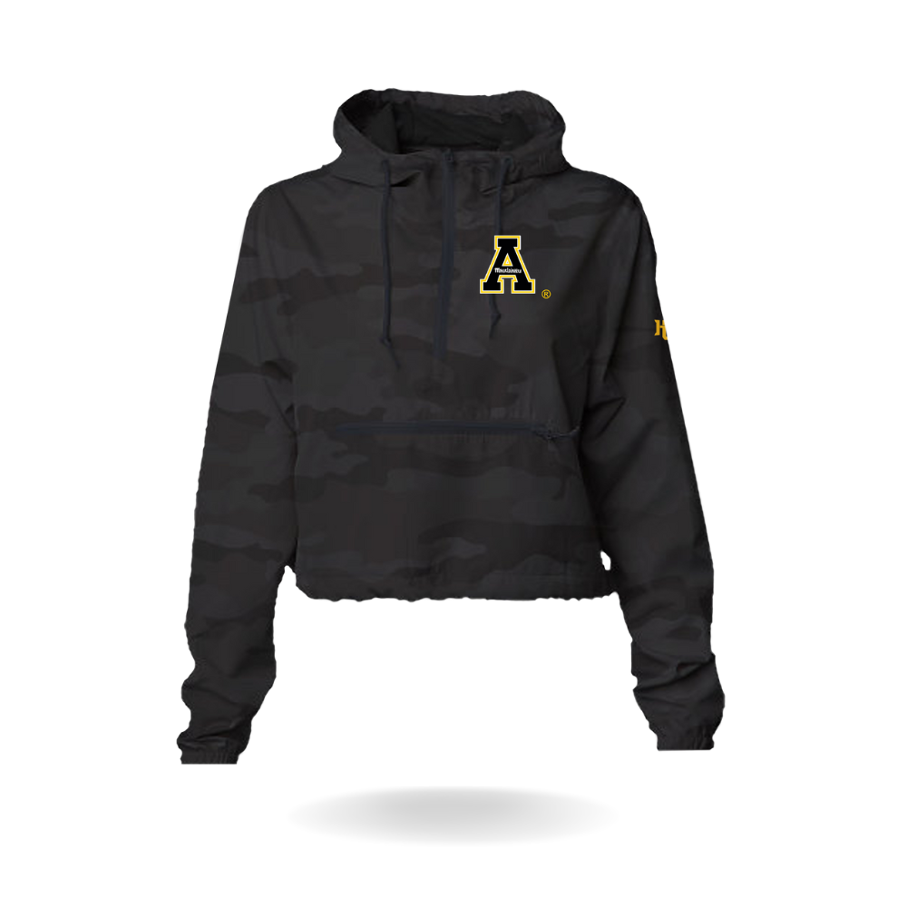 Ladies App State Block A Crop Windbreaker