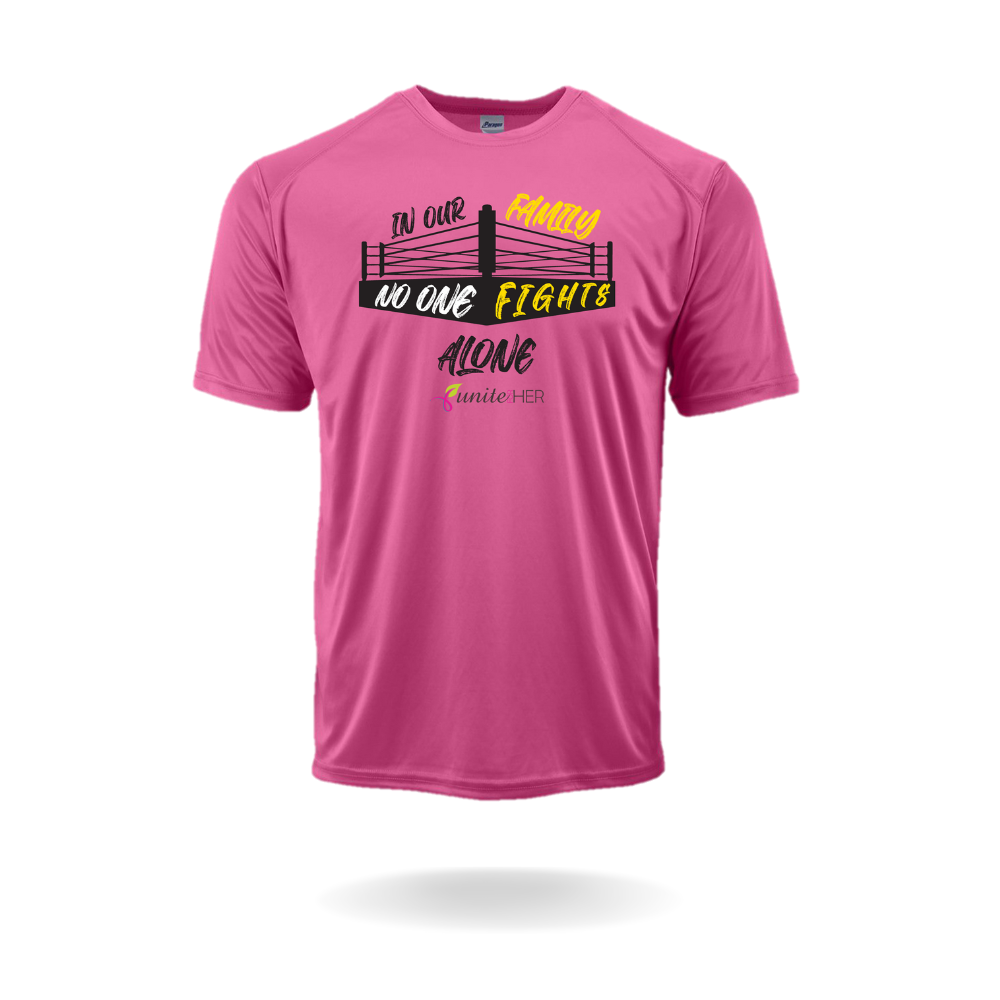 No One Fights Alone Breast Cancer Awareness Performance Shirt